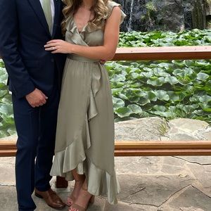 Samantha Ruffle Wrap Dress